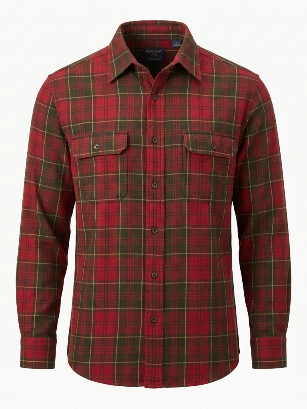 Men's Faded‎ Glory Red and Green Flannel Button-Up Shirt Size Large
